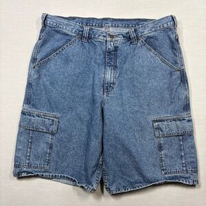 Lee Cargo Shorts Mens Size 40 Jort Denim Baggy Utility Vintage 219-3751
